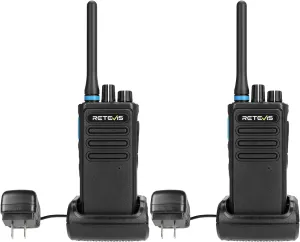 Retevis P1 Superheterodyne Digital 2 Way Radio,Compatible with Motorola R2 SL300 CP100D CP200D,DMR Walkie Talkie Long Range,Built-in Relay,Professional Two Way Radio for Jobsite Supplier(2 Pack)