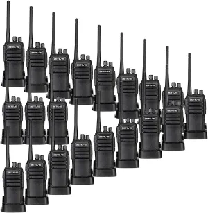 Retevis RT21 Walkie Talkies 20 Pack,Two Way Radio Long Range Rechargeable,Rugged 2 Way Radios,Stable Strong Signal,for Business Education Manufacturing
