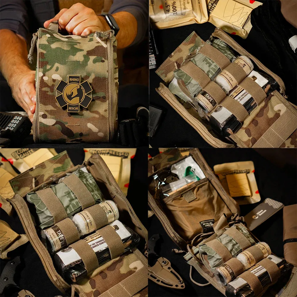RHINO RESCUE Tactical First Aid Bag – Molle System Survival Pouch For Outdoor Adventures