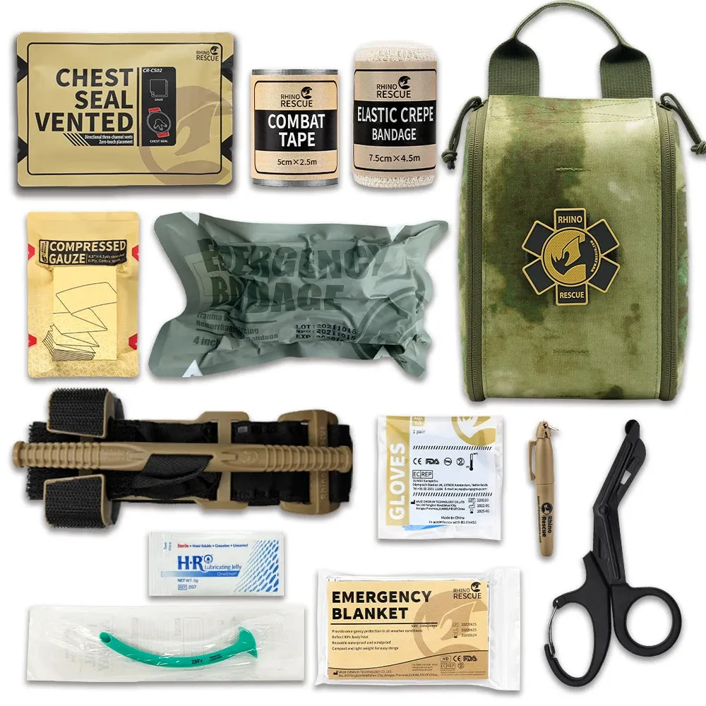 RHINO RESCUE Tactical First Aid Bag – Molle System Survival Pouch For Outdoor Adventures