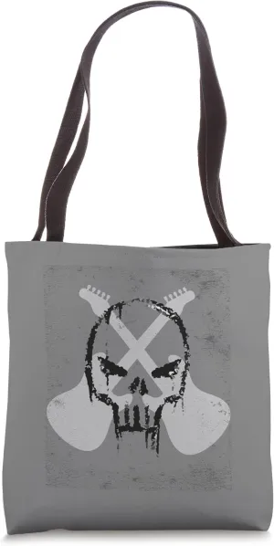Rock & Roll Skeleton Guitar Player Figurine Music Lover Tote Bag