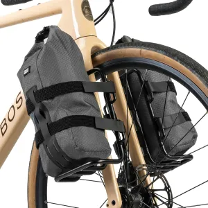 ROCKBROS Bike Front Fork Bag with Aluminum Alloy Front Bike Rack Waterproof 4L Bike Pannier Bag Bike Fork Bag Front Rack for Bike Packing Cycling Touring (Black, 4L), 2 pieces, 30140089001*2 HJ-YXUS
