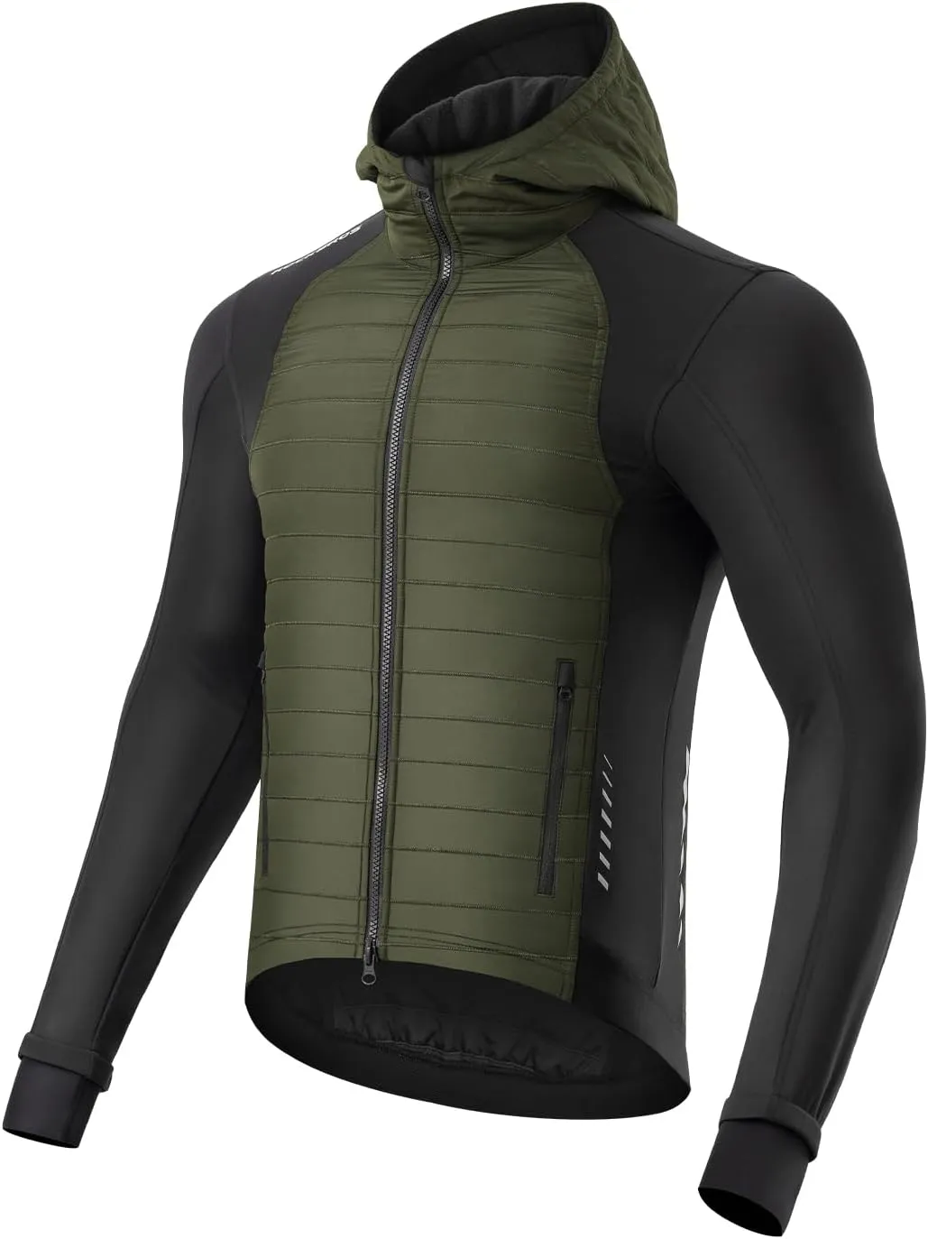 ROCKBROS Cycling Jackets for Men Winter Bike Jackets Windproof Thermal Jacket for Men Cold Weather Cycling Running Hiking
