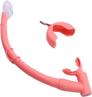 Roll Up Snorkel, Flexible Silicone Freediving Snorkel Tube 2 in 1 Folding Scuba Snorkel with Dry Top Valve for Diving, Swimming, Travel Gear