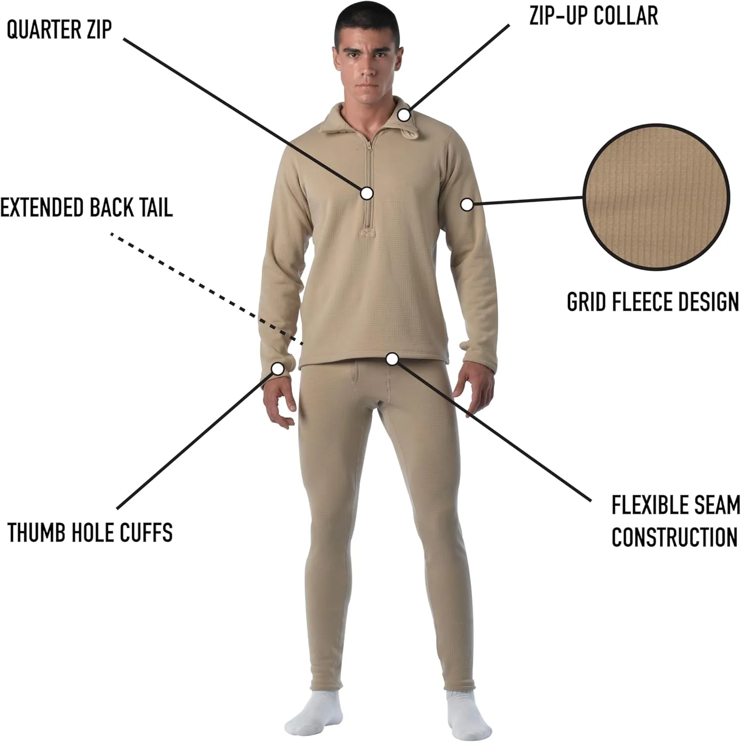 Rothco Gen III Level II Underwear Top Quarter Zip Thermal Underwear Top