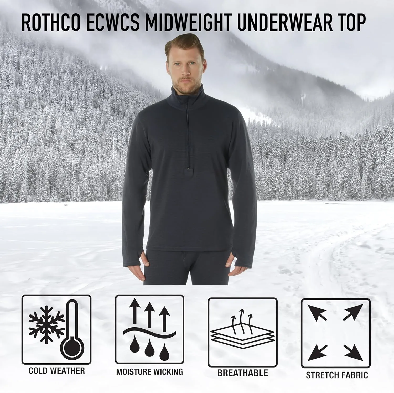 Rothco Gen III Level II Underwear Top Quarter Zip Thermal Underwear Top