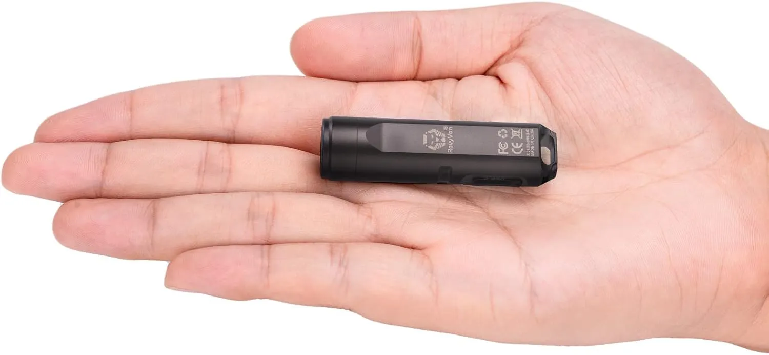 RovyVon A3 Gen 4 Keychain Flashlight- Super Bright 650 Lumens, USB C Rechargeable EDC Flashlight Water-Resistant, Lightweight- Ideal for Everyday Carry, Camping, Hiking, Emergency (Gun Grey)