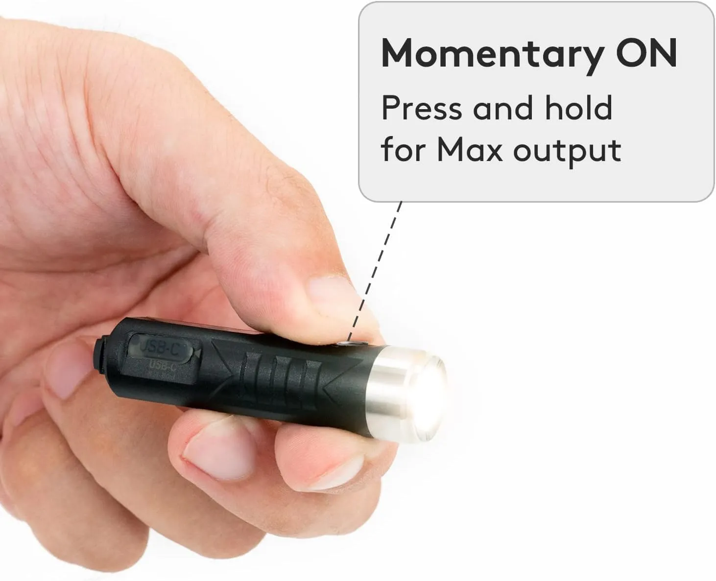 RovyVon Aurora A1 LED Keychain Flashlight, USB-C Rechargeable EDC Flashlight, 650 Lumens Super Bright with EDC Pocket-Sized, Momentary On, Lock Mode,Gift for Daily Use Outdoor(Black)