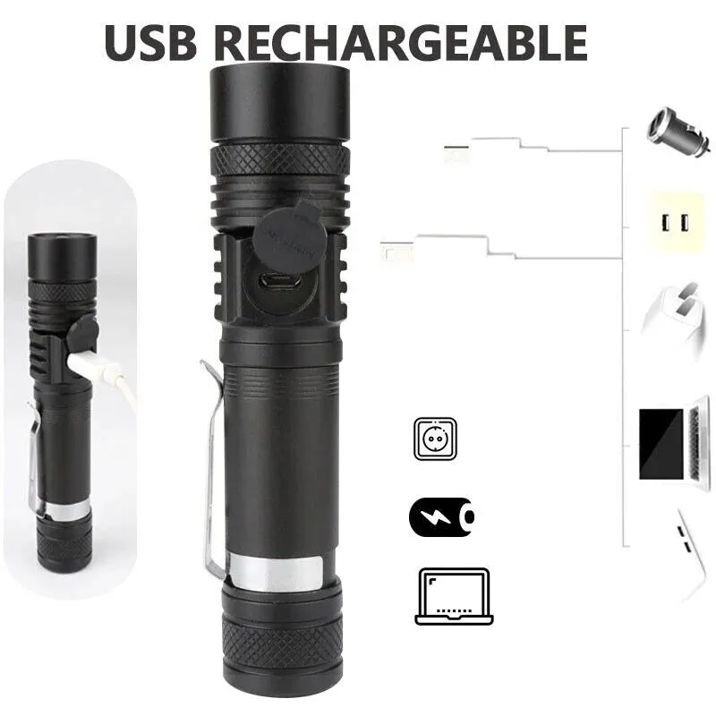 Royaleva Super Blight 90000LM Torch - USB Rechargeable LED Flashlight