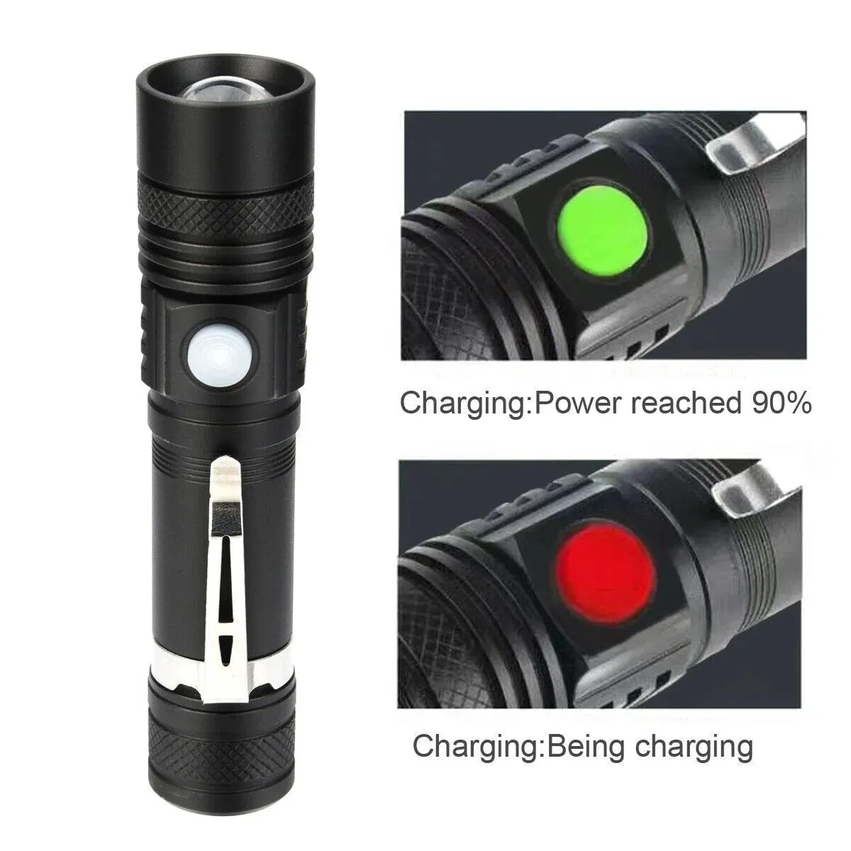 Royaleva Super Blight 90000LM Torch - USB Rechargeable LED Flashlight