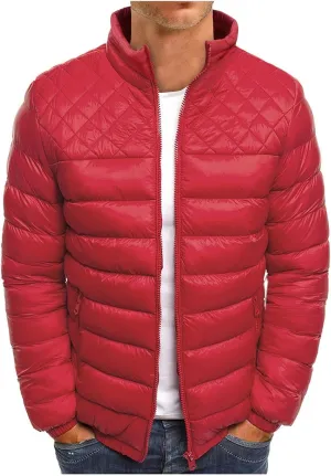 RTRDE Men's Winter Jackets Casual Windproof Down Jackets Zip Up Windbreaker Warm Padded Coats Jackets, M-2XL