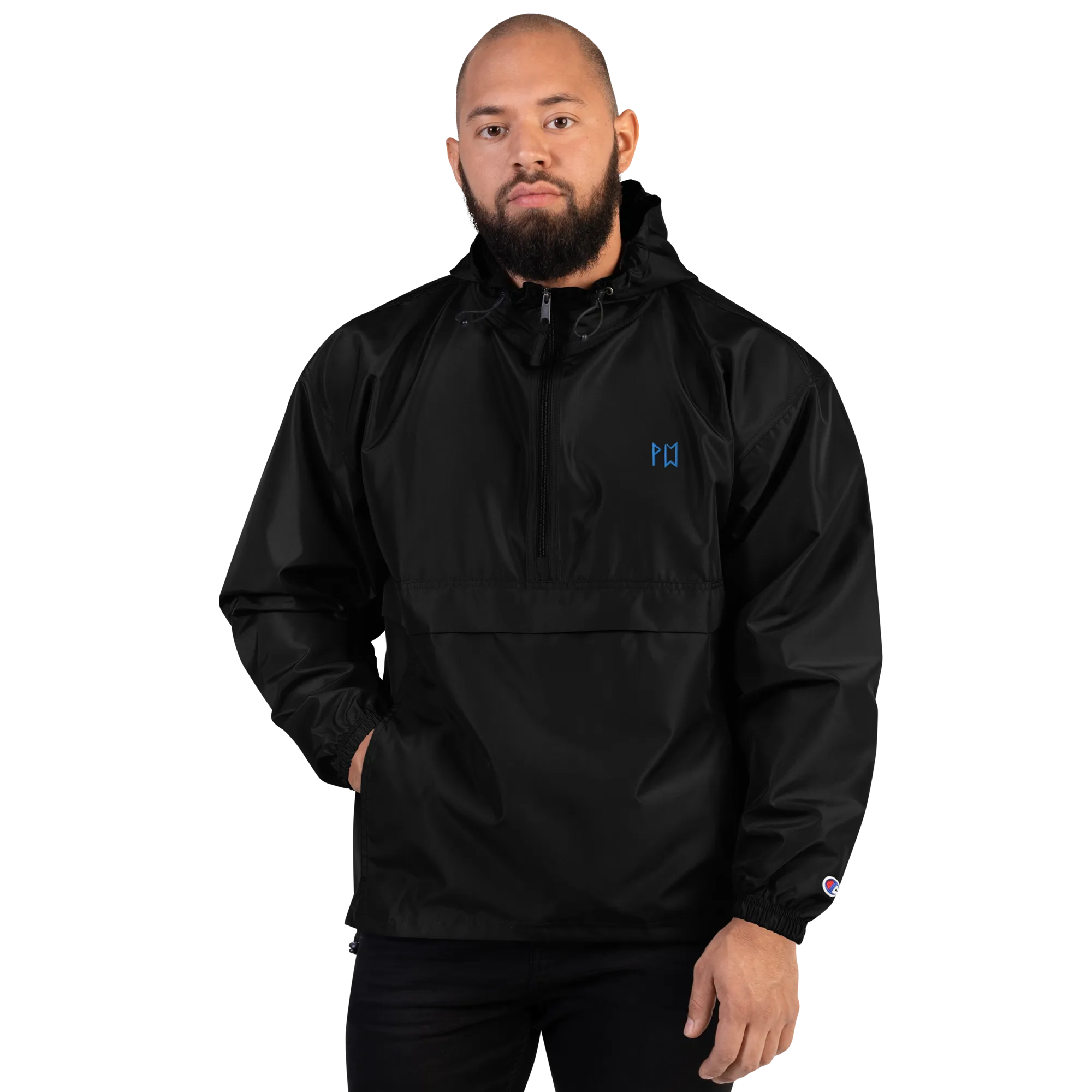 Runes Embroidered Champion Packable Jacket