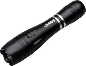 SABRE 2-in-1 Tactical Stun Gun with LED Flashlight, Self Defense Stun Gun with 2.517 µC Charge Produces Intolerable Pain, 130 Lumen LED Light, Safety Switch, Belt Holster, Rechargeable Battery