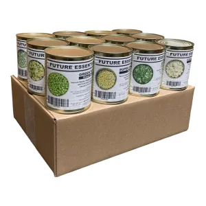 SAFECASTLE Premium Freeze Dried Emergency Survival Canned Vegetables Long Portable Food Supply Variety Bulk Storage Food Home Meals #2.5 Can | Hiking, Backpacking & Camping | Easy Prep Food Pack of 12