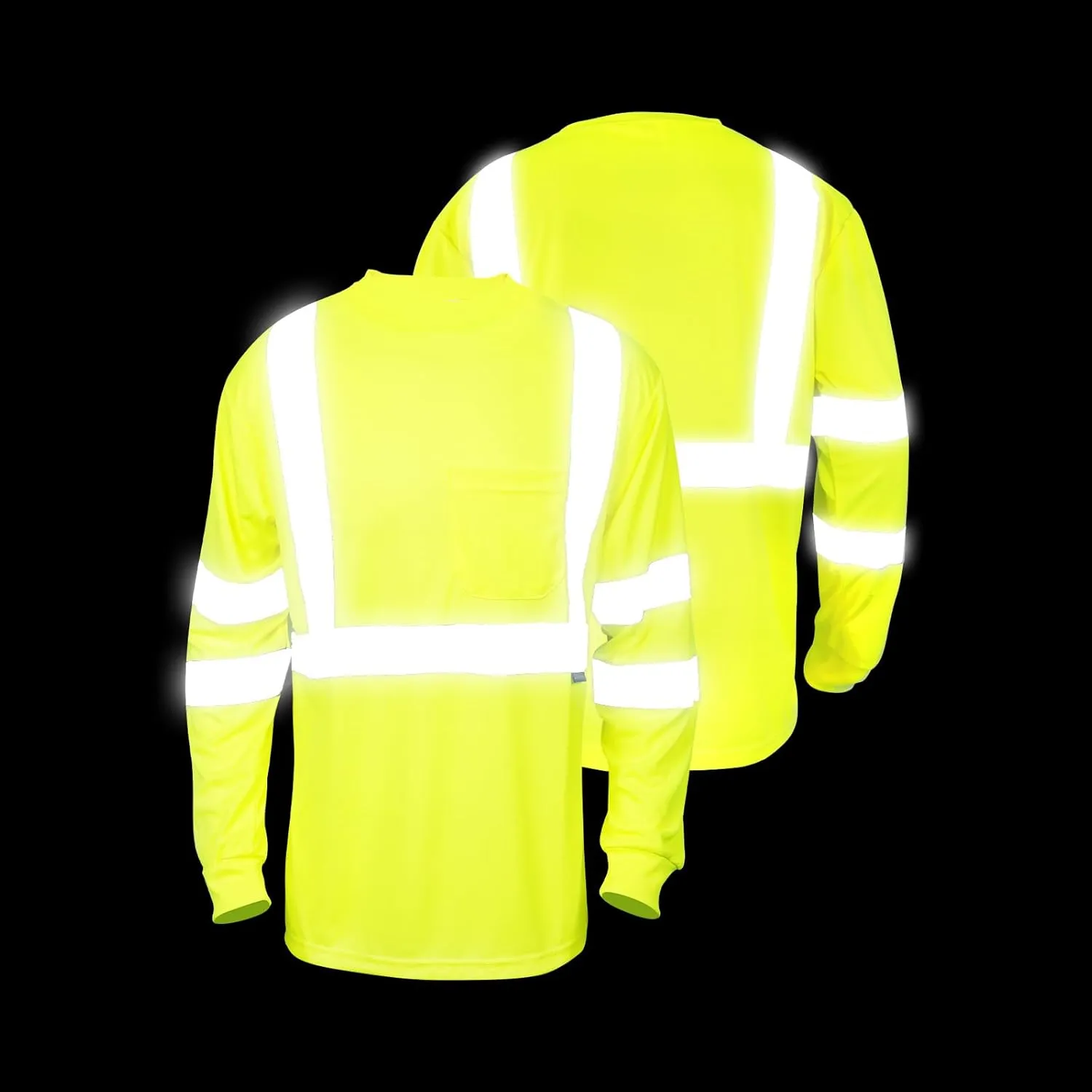 Safety Shirt Long Short Sleeve High Visibility Breathable T Shirt for Work Warehouse Construction Class 3