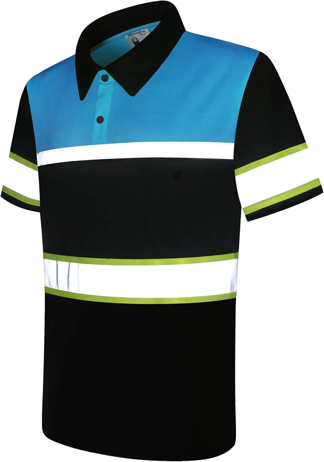 Safety Shirts for Men,High Reflective Men Polo Shirts with Pocket,Short Sleeve Workwear Breathable