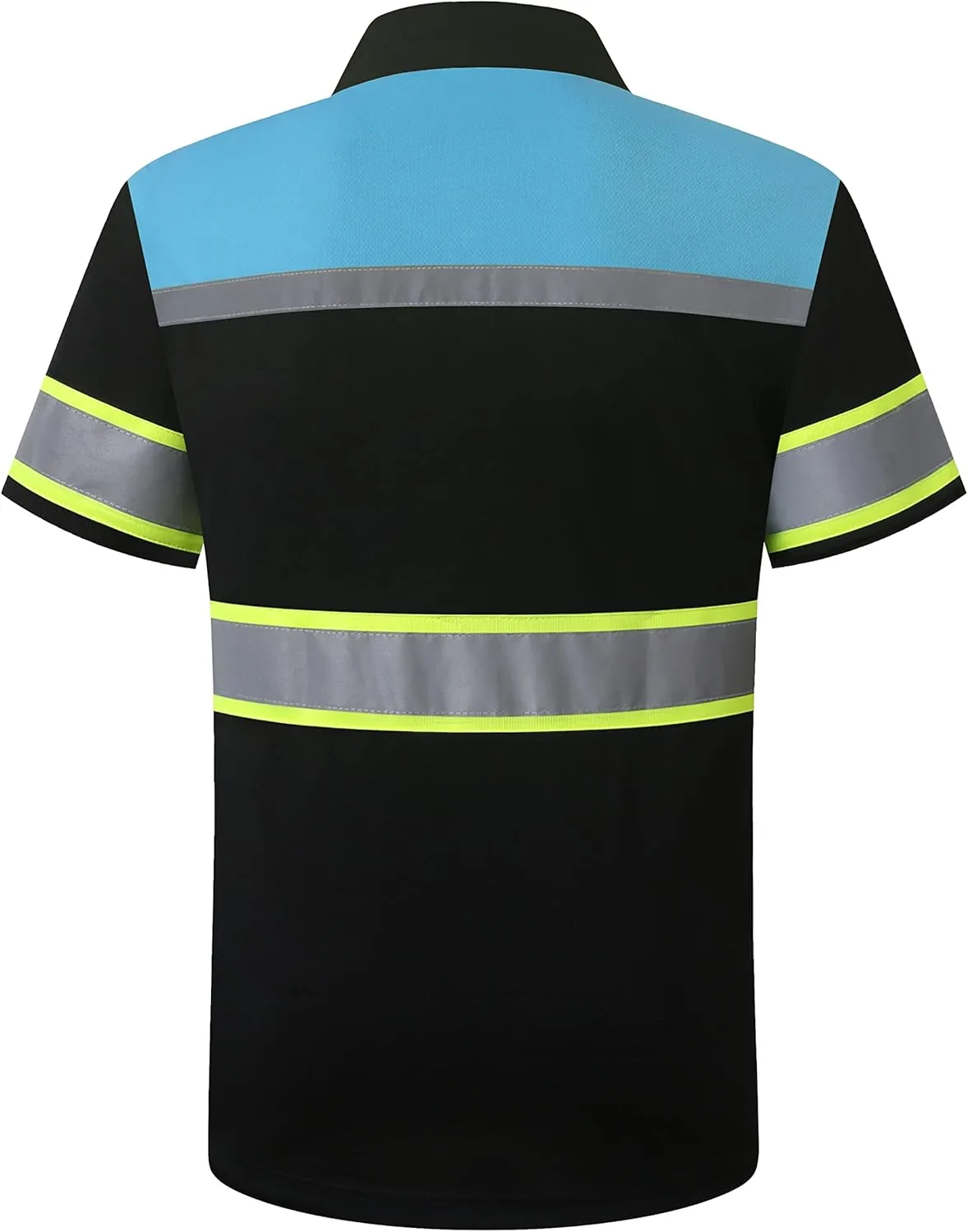 Safety Shirts for Men,High Reflective Men Polo Shirts with Pocket,Short Sleeve Workwear Breathable