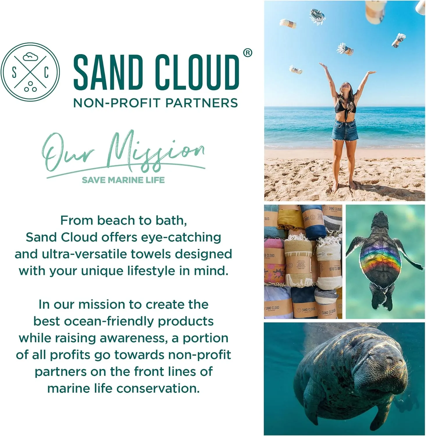 Sand Cloud Turkish Beach Towel - Sand Free - 100% Organic Turkish Cotton Yarn - Quick Dry Towel for Beach, Picnic Blanket or Throw - As Seen on Shark Tank - Flower Mandala Grape