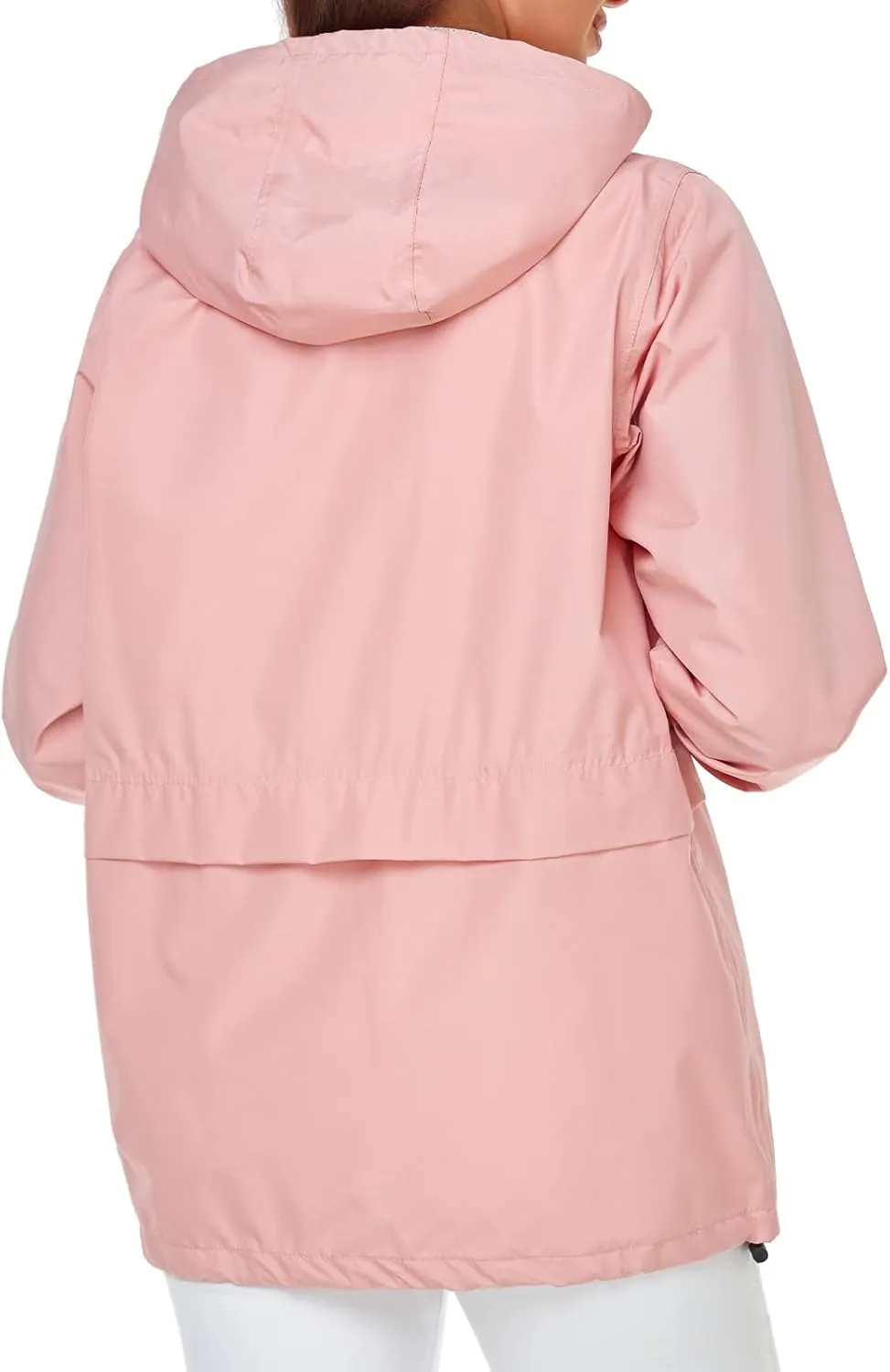 SaphiRose Lightweight Rain Jacket Women Waterproof Breathable Raincoat Packable Hooded Windbreaker