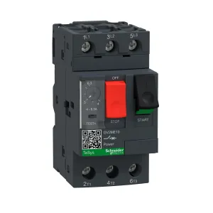 Schneider Electric - TeSys GV2ME - motor disj. - 4..6,3A - 3P 3D - magneto-thermal actuator - GV2ME10