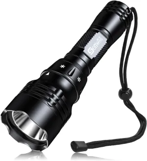 Scuba Diving Flashlight Dive Torch 2000 Lumen Waterproof Underwater XM-L2 LED Submarine Lights Holder with Charger for Under Water Deep Sea Cave at Night
