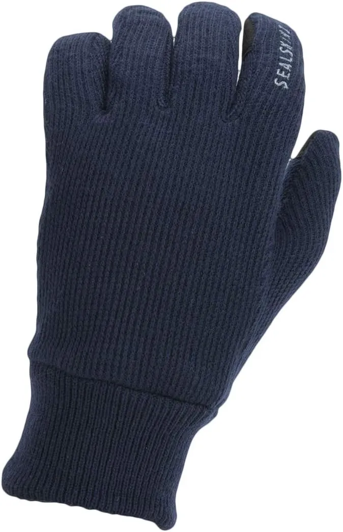 SEALSKINZ Unisex Windproof All Weather Knitted Glove, Dark Navy, L