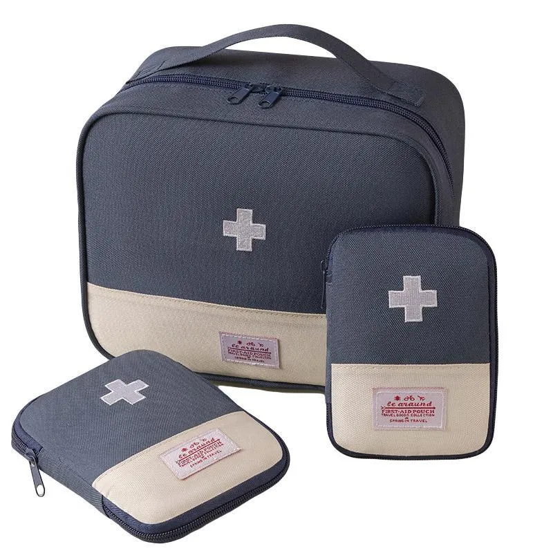 Set of 3 Portable Travel Medical Bags Organiser for Home Emergency Storage Use
