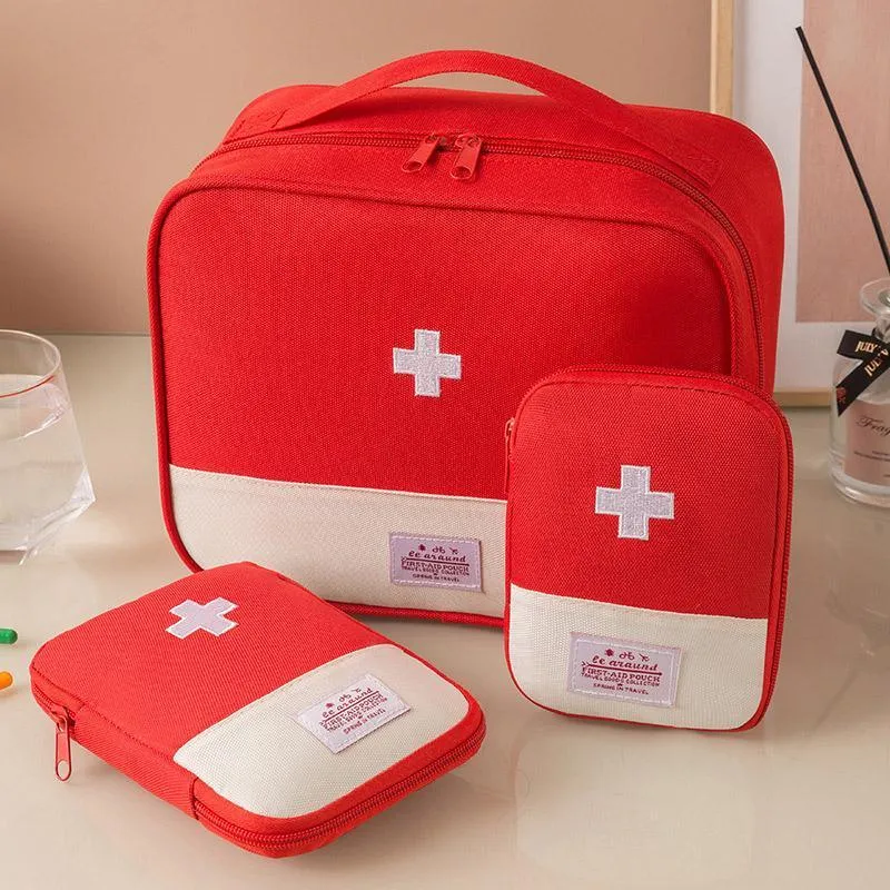 Set of 3 Portable Travel Medical Bags Organiser for Home Emergency Storage Use