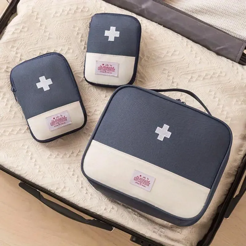 Set of 3 Portable Travel Medical Bags Organiser for Home Emergency Storage Use