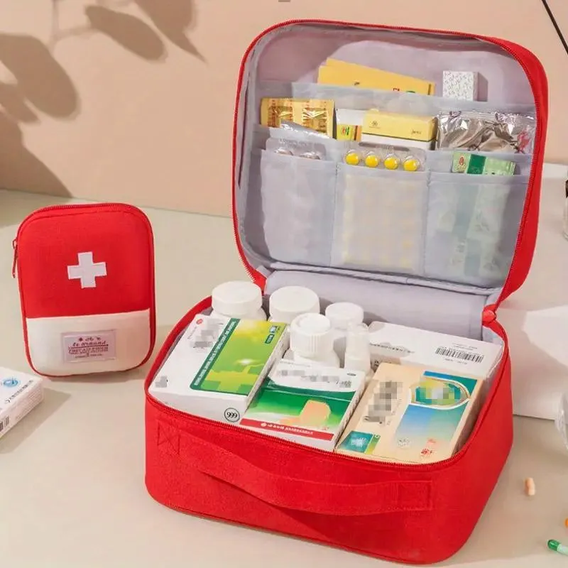 Set of 3 Portable Travel Medical Bags Organiser for Home Emergency Storage Use
