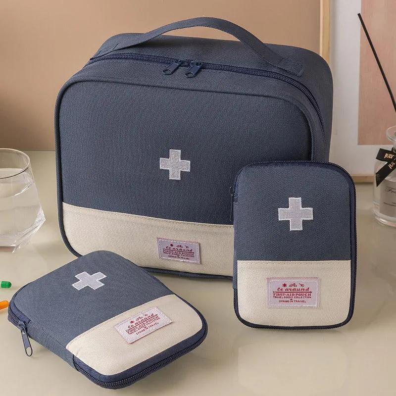 Set of 3 Portable Travel Medical Bags Organiser for Home Emergency Storage Use
