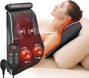 Shiatsu Neck and Back Massager with Heat,Neck Massager for Pain Relief deep Tissue,3D Kneading Massage Pillow for Back,Shoulder,Leg,Gifts for Mom,Dad,Women (Black)