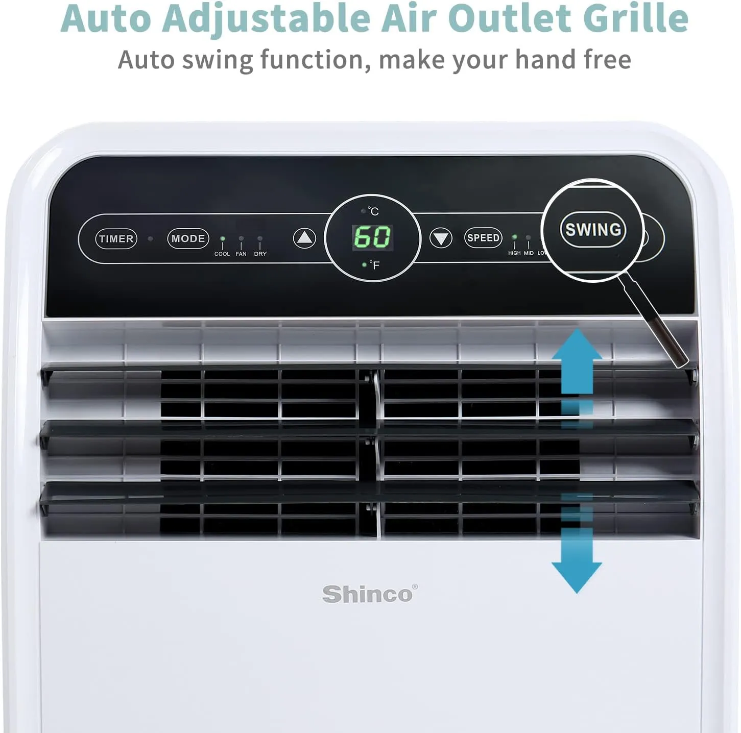 Shinco 12,000 BTU Portable Air Conditioner, Portable AC Unit with Built-in Cool, Dehumidifier&Fan Modes for Room up to 400 sq.ft, with Remote Control, 24 Hour Timer, Installation Kit