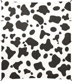 Simple Cow Print Pattern Vector Art Style Beach Cabana UPF50  Easy Setup Portable Sun Shelter with Sandbags, Sand Shovel, Poles for Family Trips, Picnics & Camping