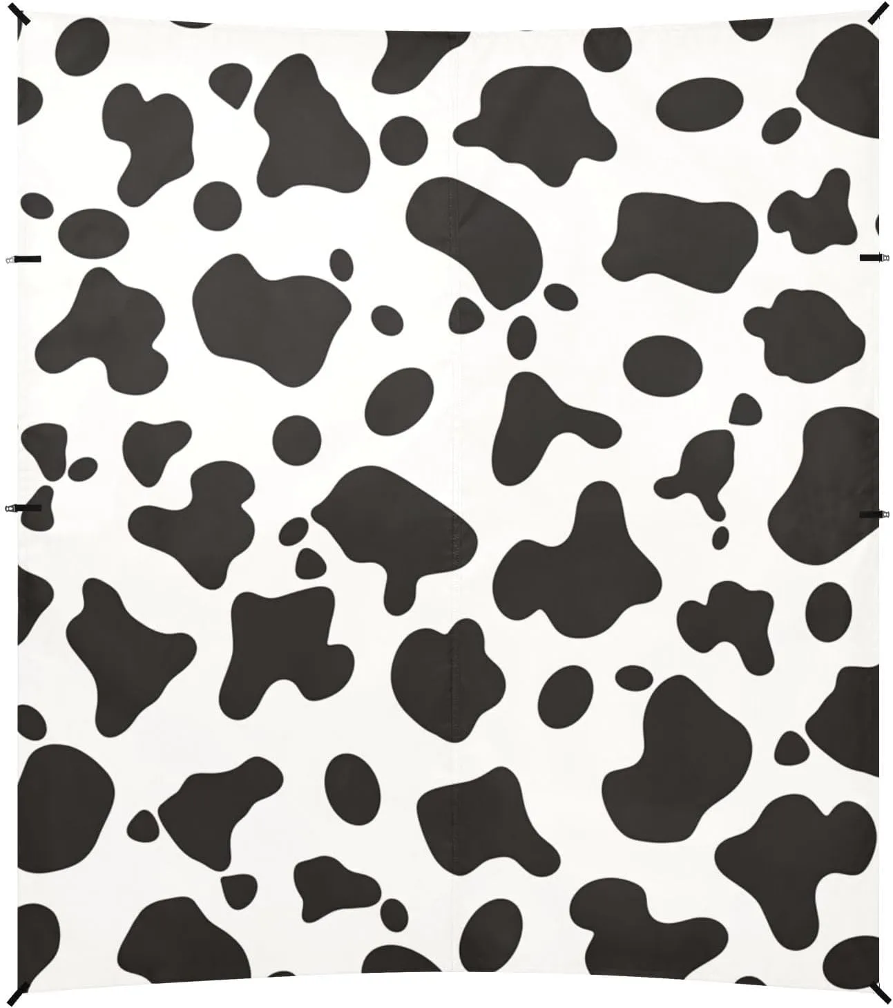 Simple Cow Print Pattern Vector Art Style Beach Cabana UPF50  Easy Setup Portable Sun Shelter with Sandbags, Sand Shovel, Poles for Family Trips, Picnics & Camping