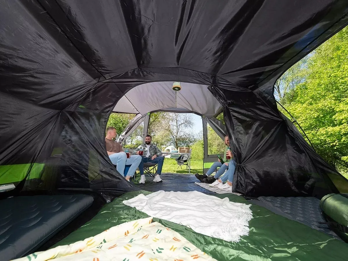 Skandika Kambo 6 Tent Tunnel 6 Person in Black & Green (SKA0048)