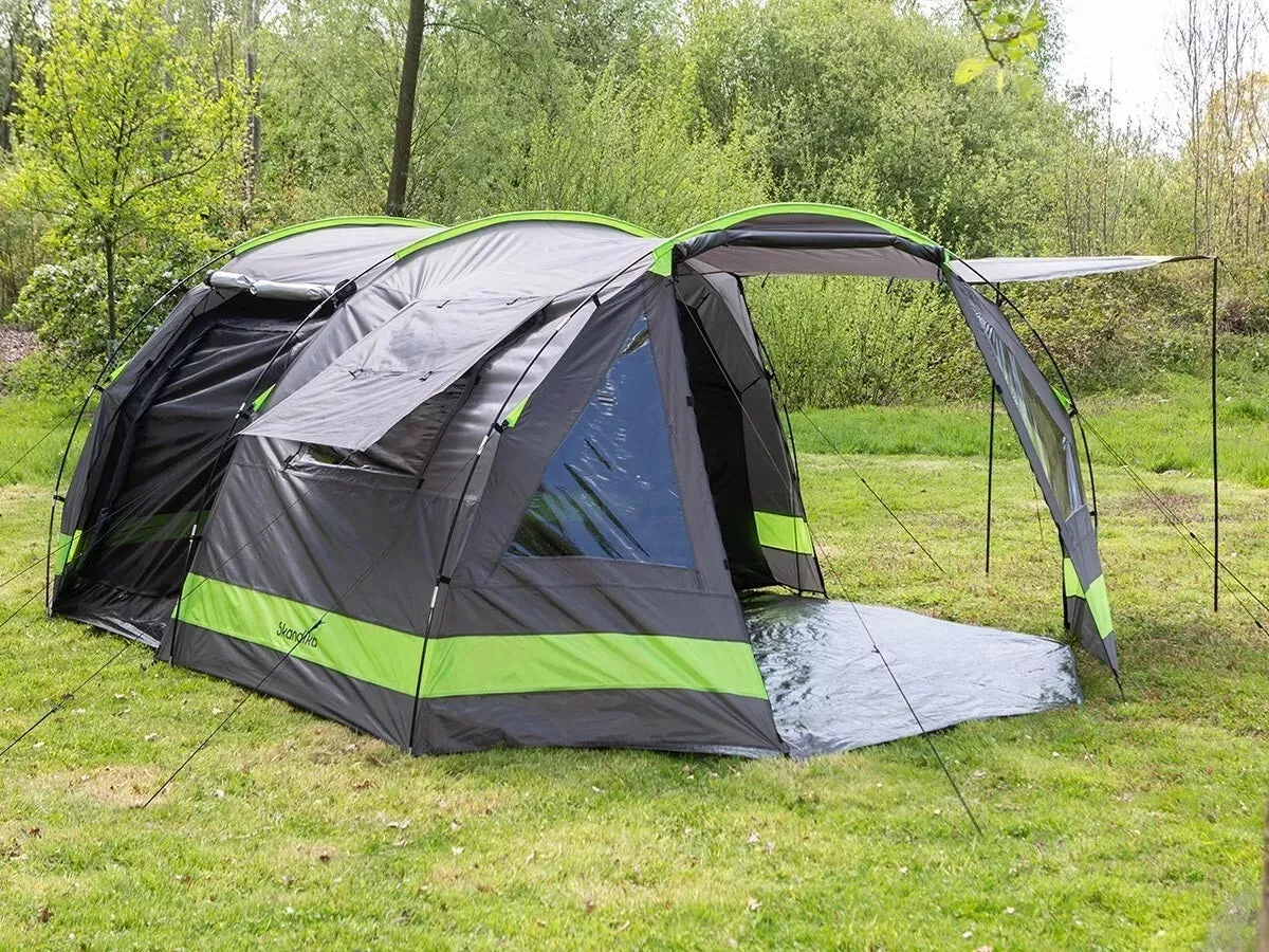 Skandika Kambo 6 Tent Tunnel 6 Person in Black & Green (SKA0048)