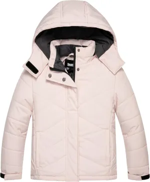 Skieer Girls' Waterproof Ski Jacket Warm Windproof Snow Winter Coat