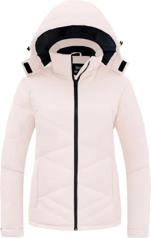 Skieer Women's Waterproof Ski Jacket Warm Snow Winter Coat Mountain Windproof Hooded Raincoat