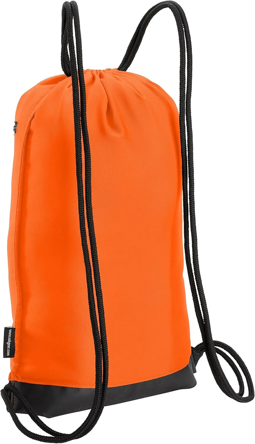 Skog Å Kust GymSak | Patented 2-in-1 Drawstring Cinch Bag with Removable Waterproof Dry Bag | Orange