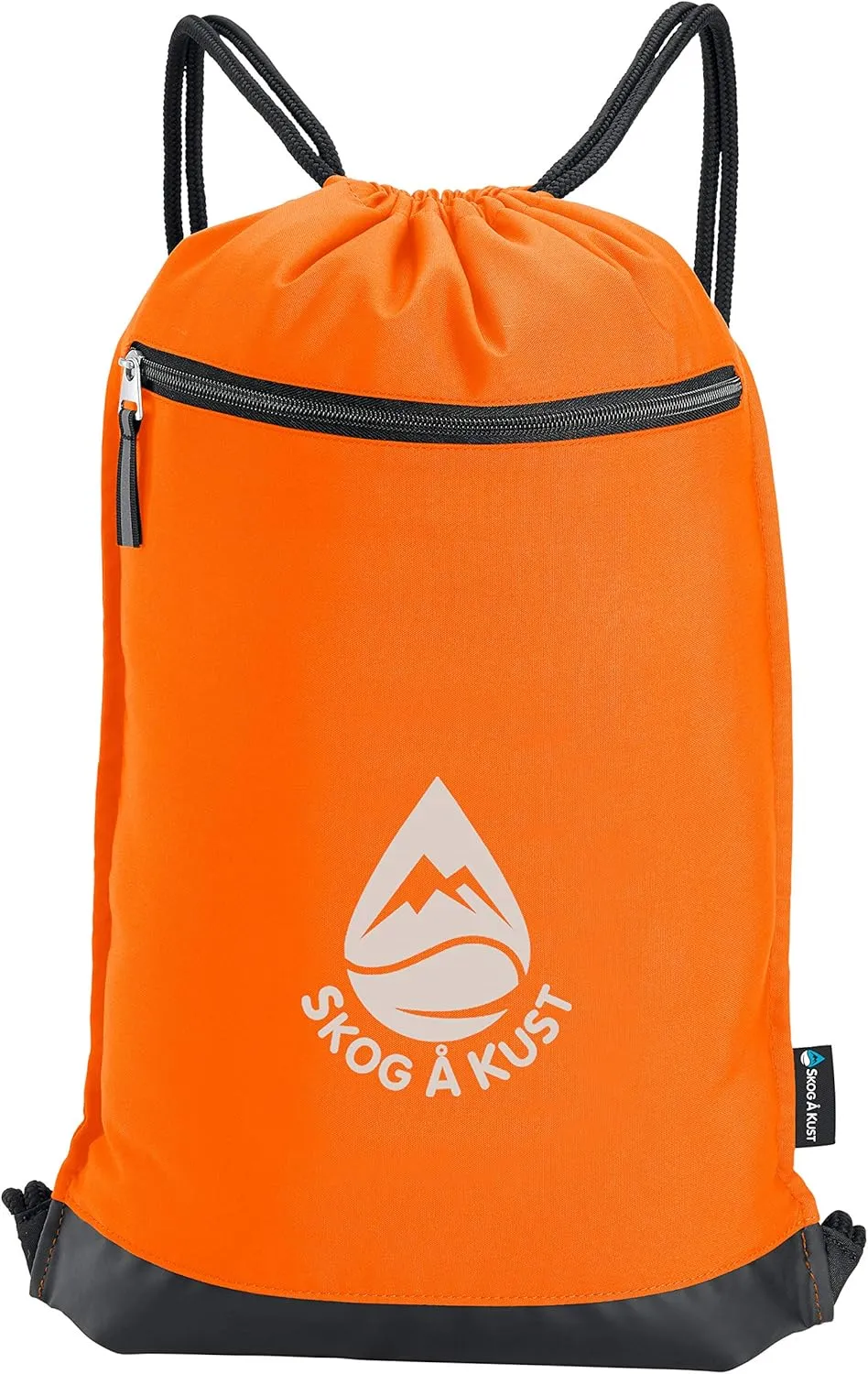 Skog Å Kust GymSak | Patented 2-in-1 Drawstring Cinch Bag with Removable Waterproof Dry Bag | Orange