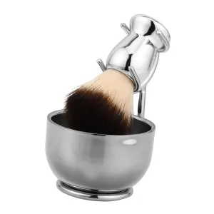 SOIMISS Men's Shaving Brush Kit Safety Razor Mount Synthetic Brush Bowl Set Stylish Storage Case