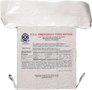 S.O.S. Rations Emergency 3600 Calorie Food Bar (Cinnamon   Coconut, 2 Pack)