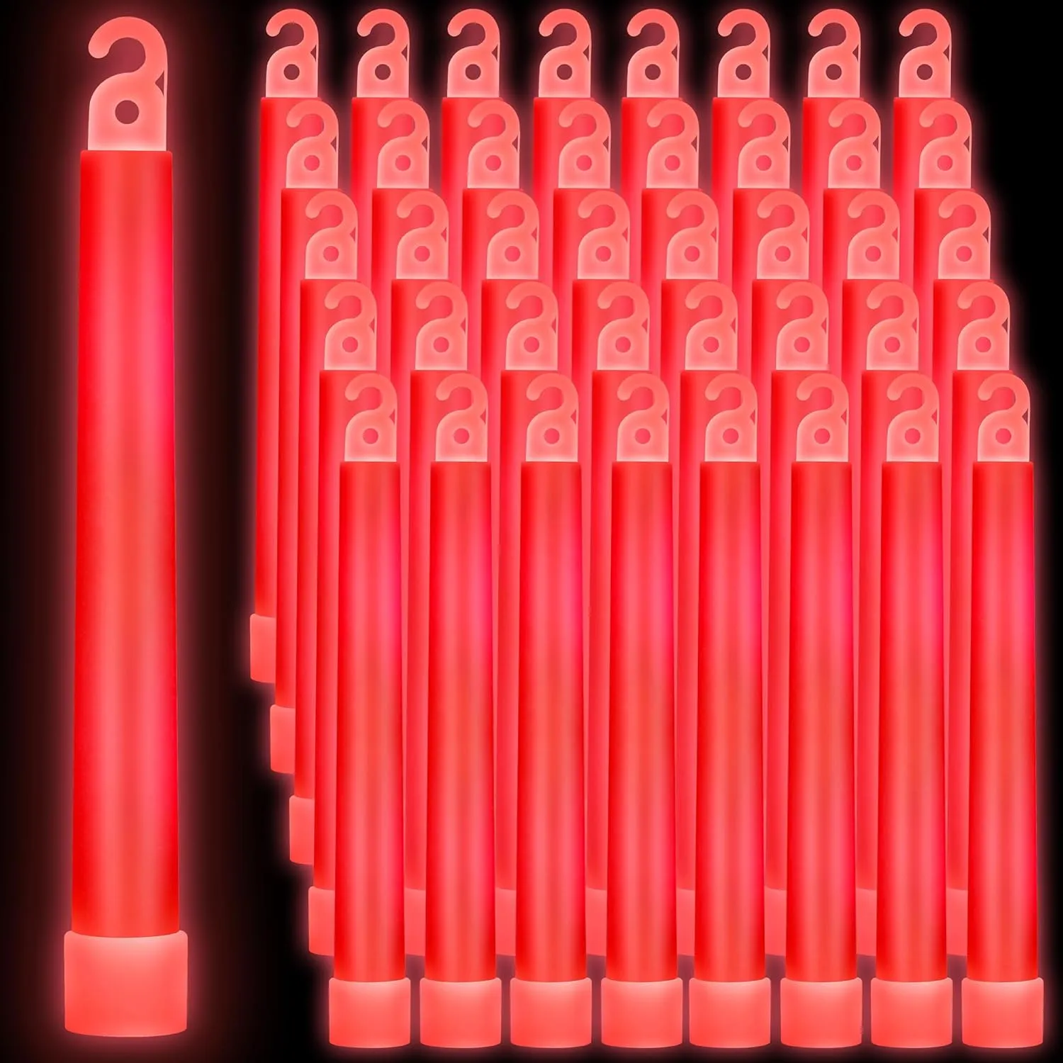 Sotiff 96 Pcs 6 Inch Large Bright Glowing Sticks Light Sticks Halloween Favors for Party Activities Birthday Wedding Concerts Halloween Decor