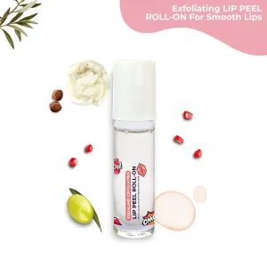 Spanish Squalane Lip Peel Roll-on with lactic acid & hyaluronic acid soft, delicate & glossy lips |Lip peel for hydrating dry & flaky lips |Women & Men | 6ml