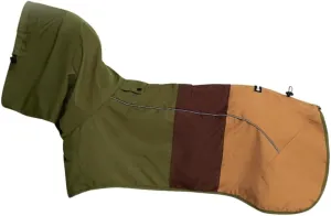 Spark Paws Dog Raincoat, Waterproof Windproof Rain Jacket, for Small Medium Large Extra Large Dogs, Reflective Breathable Full-Body Coverage Dry Suit - Green Brown Tan, M