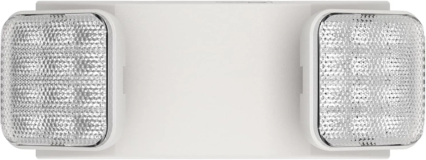 SPECTSUN 1 Pack Commercial Emergency Light with Battery Backup, Emergency Lights for Business, with Battery Backup,Hard Wired, UL 924 Certified,AC 120/277V,Two Head Adjustable LED Emergency Lighting.