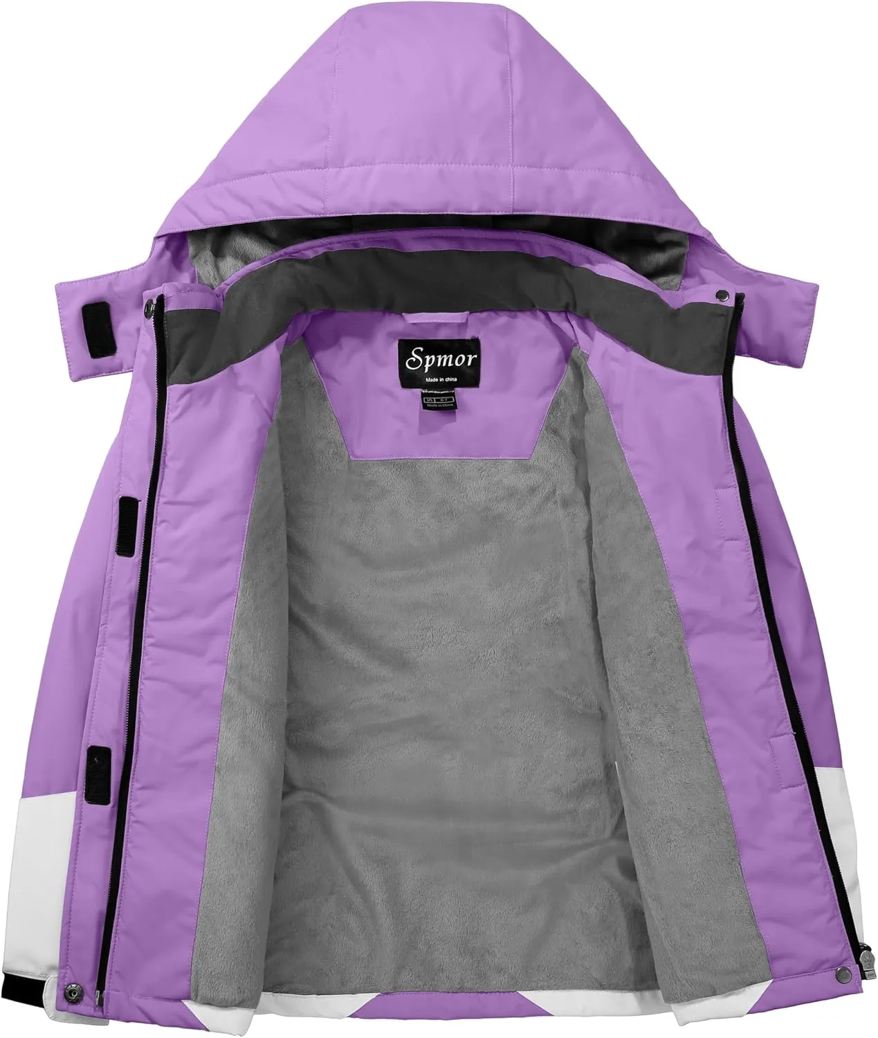 Spmor Girls' Waterproof Ski Jacket Warm Coat Windproof Winter Snowboarding Jacket
