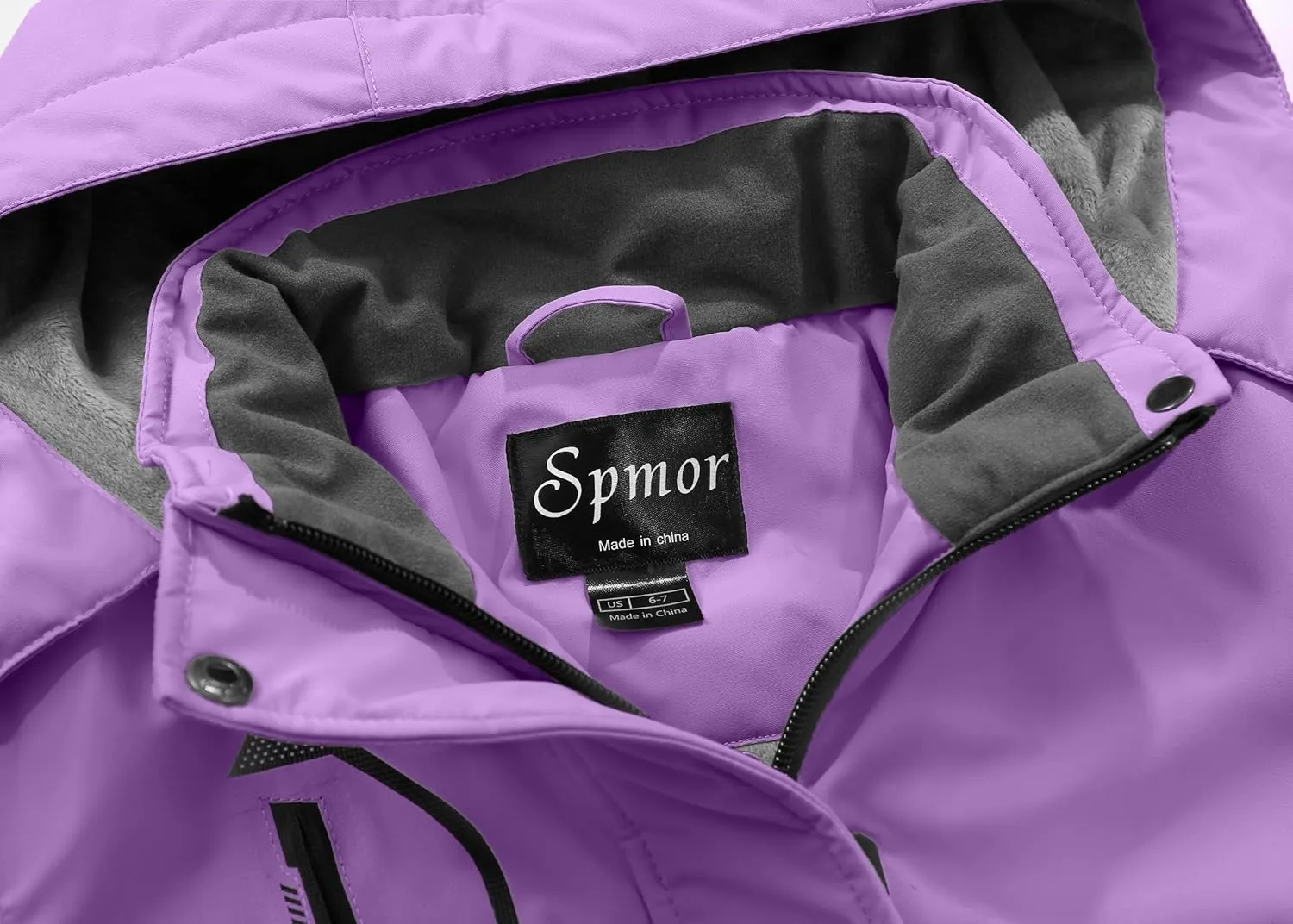 Spmor Girls' Waterproof Ski Jacket Warm Coat Windproof Winter Snowboarding Jacket