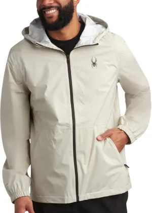 Spyder Mens Rain Jacket - Waterproof Lightweight Hooded Windbreaker, Outerwear Jacket for Golf, Hiking and Outdoor (S-XL)